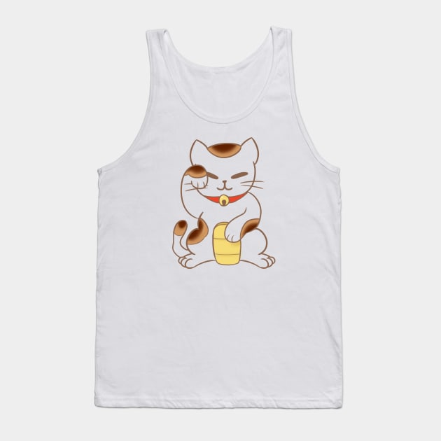 Luckiest Cat Tank Top by Gavs_Art